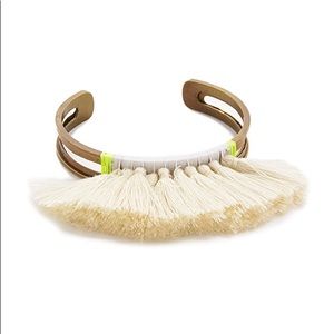 NWT Serefina Tassel Fringe Brass Cuff Bracelet